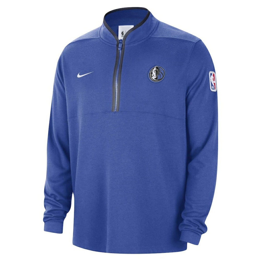 Nike Dallas Mavericks Authentic Performance Half-Zip Jacket Blue