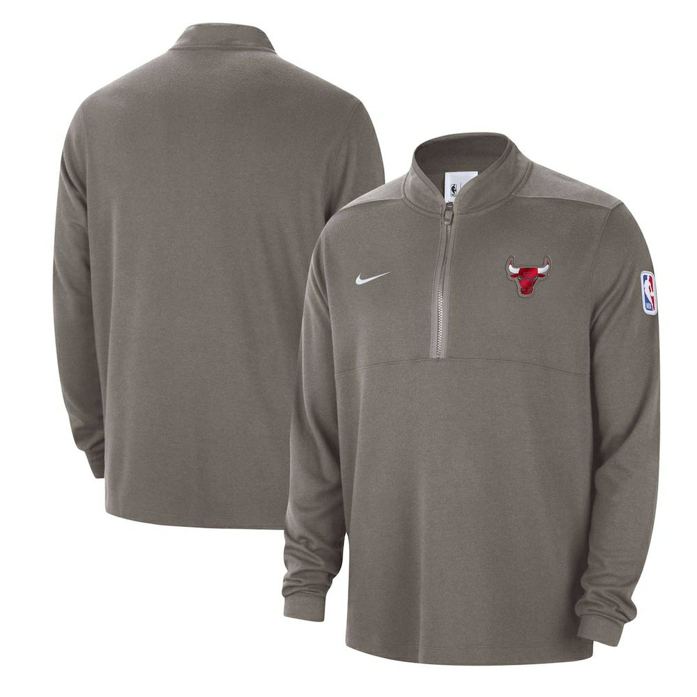 Nike Chicago Bulls Authentic Performance Half-Zip Jacket Olive
