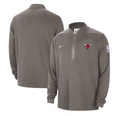 Nike Chicago Bulls Authentic Performance Half-Zip Jacket Olive