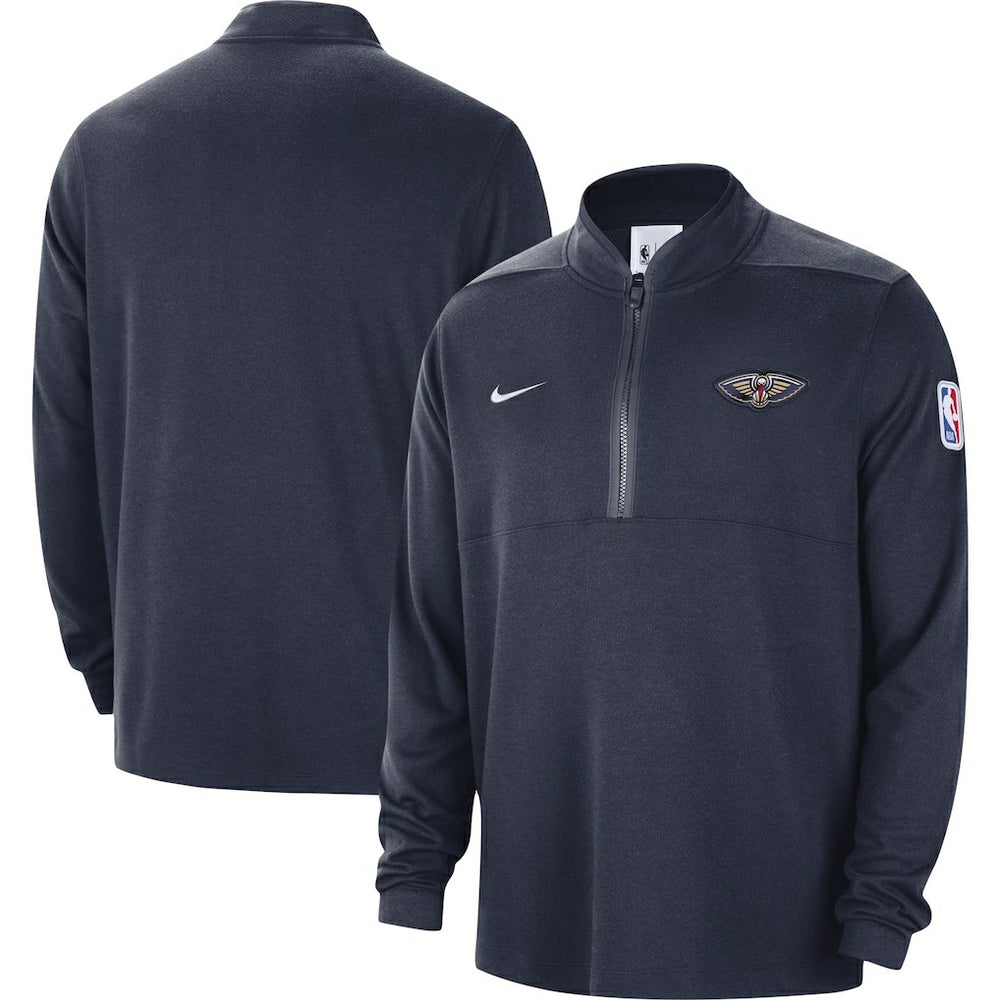 Nike New Orleans Pelicans Authentic Performance Half-Zip Jacket Navy