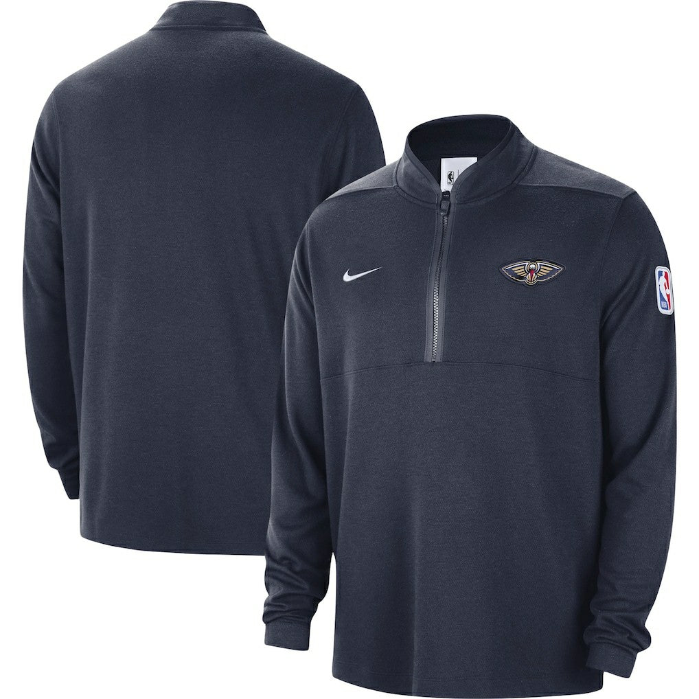 Nike New Orleans Pelicans Authentic Performance Half-Zip Jacket Navy