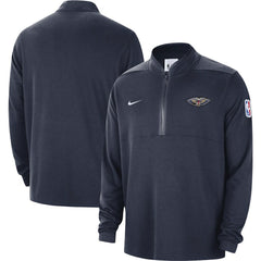 Nike New Orleans Pelicans Authentic Performance Half-Zip Jacket Navy