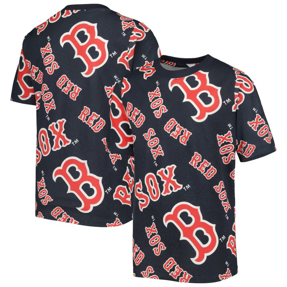 Boston Red Sox Stitches Youth Allover Team T-Shirt Discount