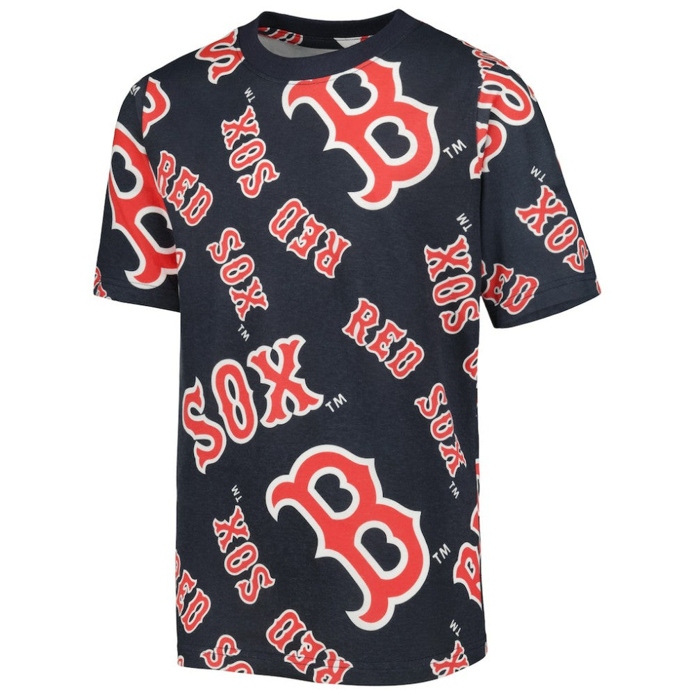 Boston Red Sox Stitches Youth Allover Team T-Shirt Discount
