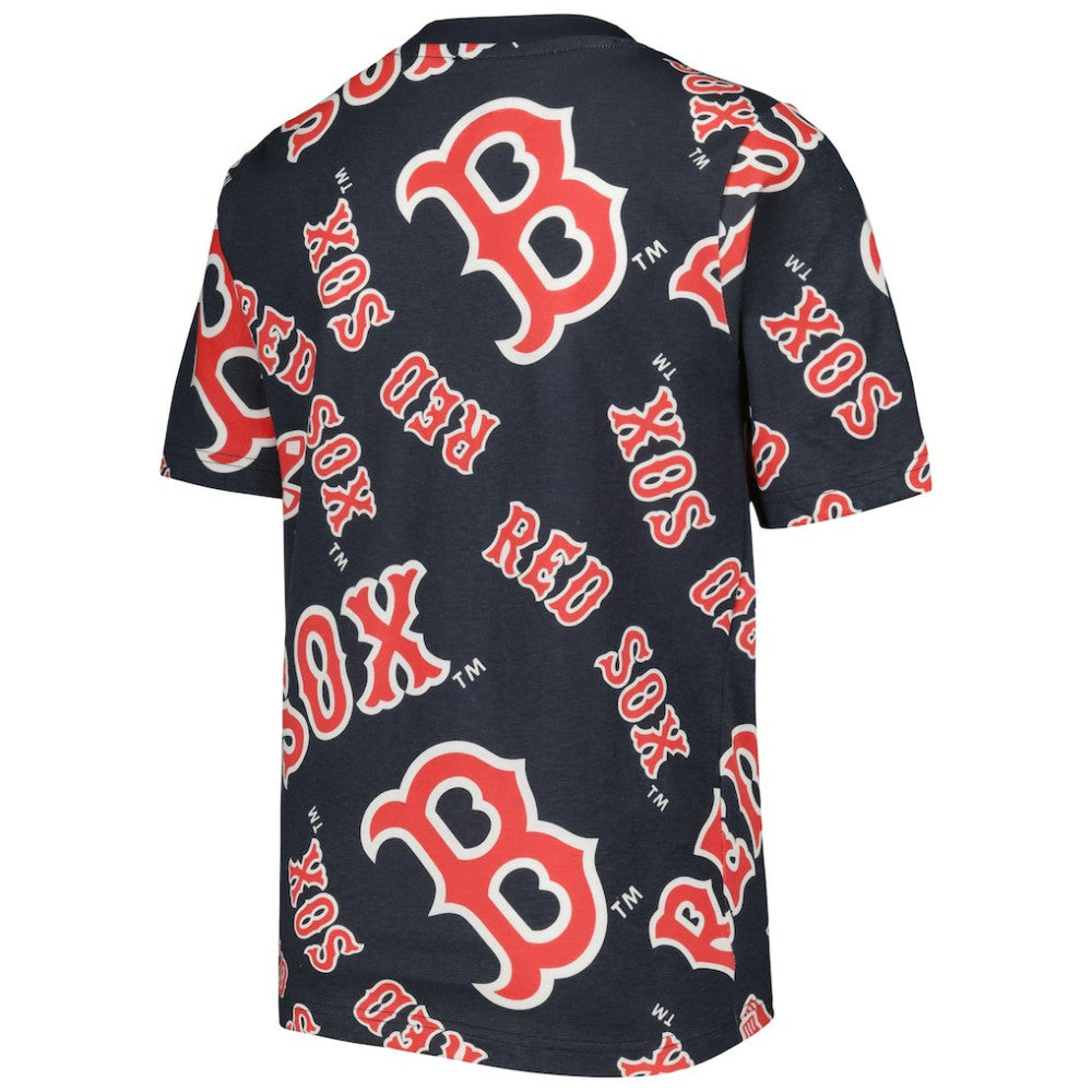 Boston Red Sox Stitches Youth Allover Team T-Shirt Discount