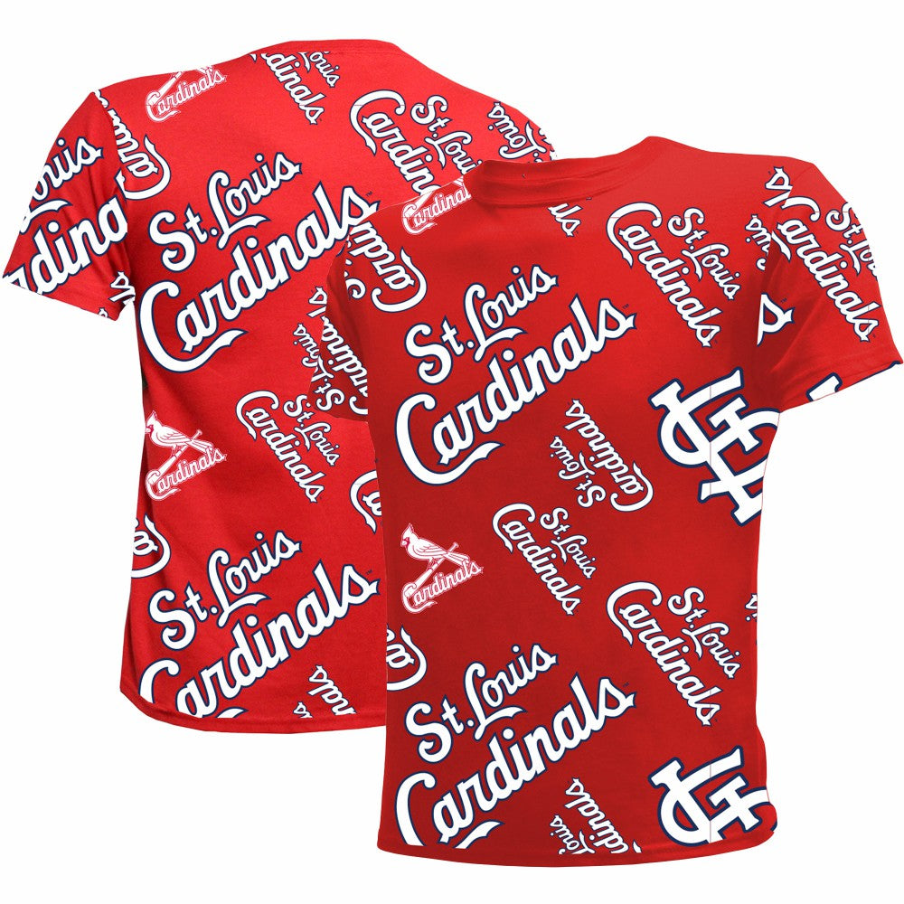 St. Louis Cardinals Stitches Youth Allover Team T-Shirt Discount