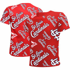 St. Louis Cardinals Stitches Youth Allover Team T-Shirt Discount