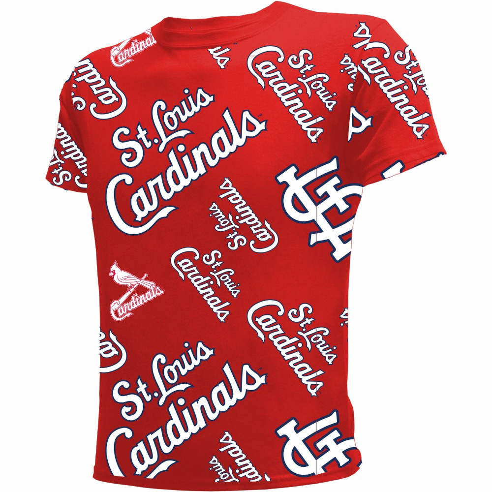 St. Louis Cardinals Stitches Youth Allover Team T-Shirt Discount