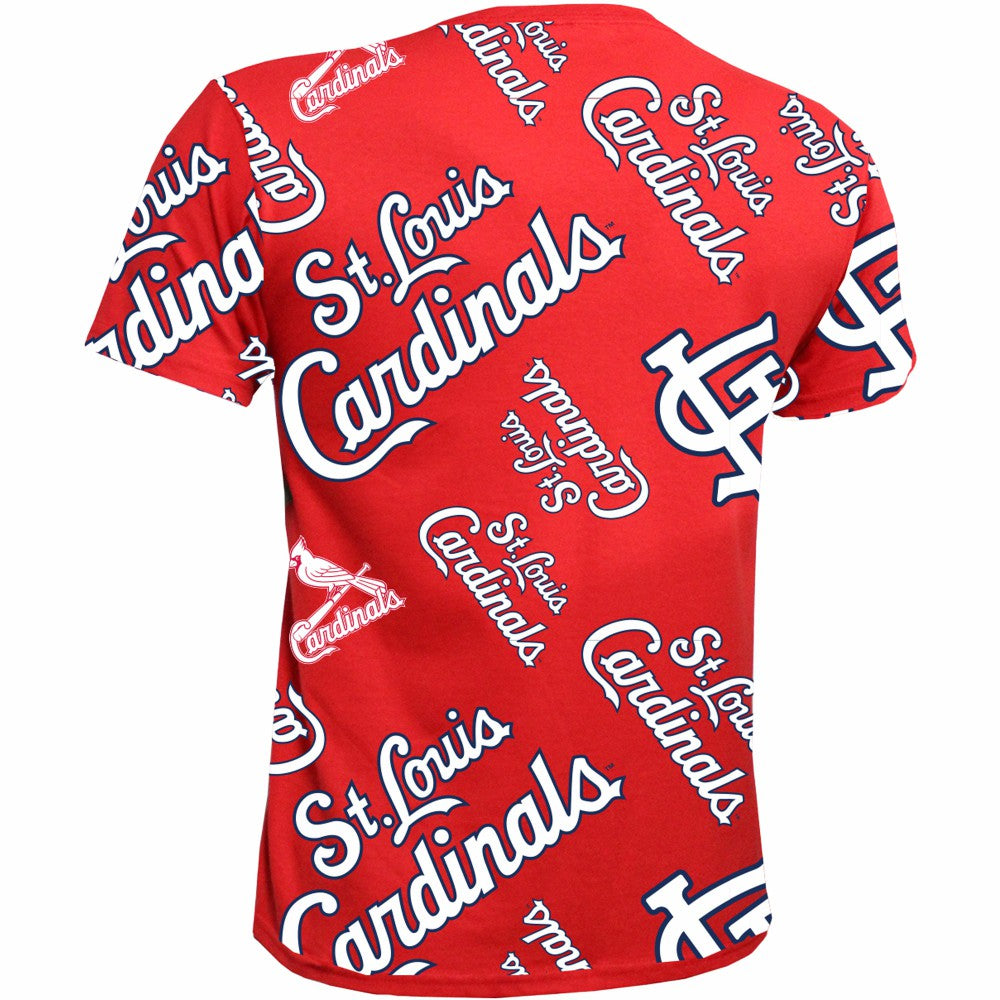 St. Louis Cardinals Stitches Youth Allover Team T-Shirt Discount