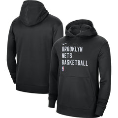 Nike Brooklyn Nets Unisex 2023/24 Performance Spotlight On-Court Practice Pullover Hoodie Black
