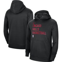 Nike Chicago Bulls Unisex 2023/24 Performance Spotlight On-Court Practice Pullover Hoodie Black