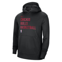 Nike Chicago Bulls Unisex 2023/24 Performance Spotlight On-Court Practice Pullover Hoodie Black