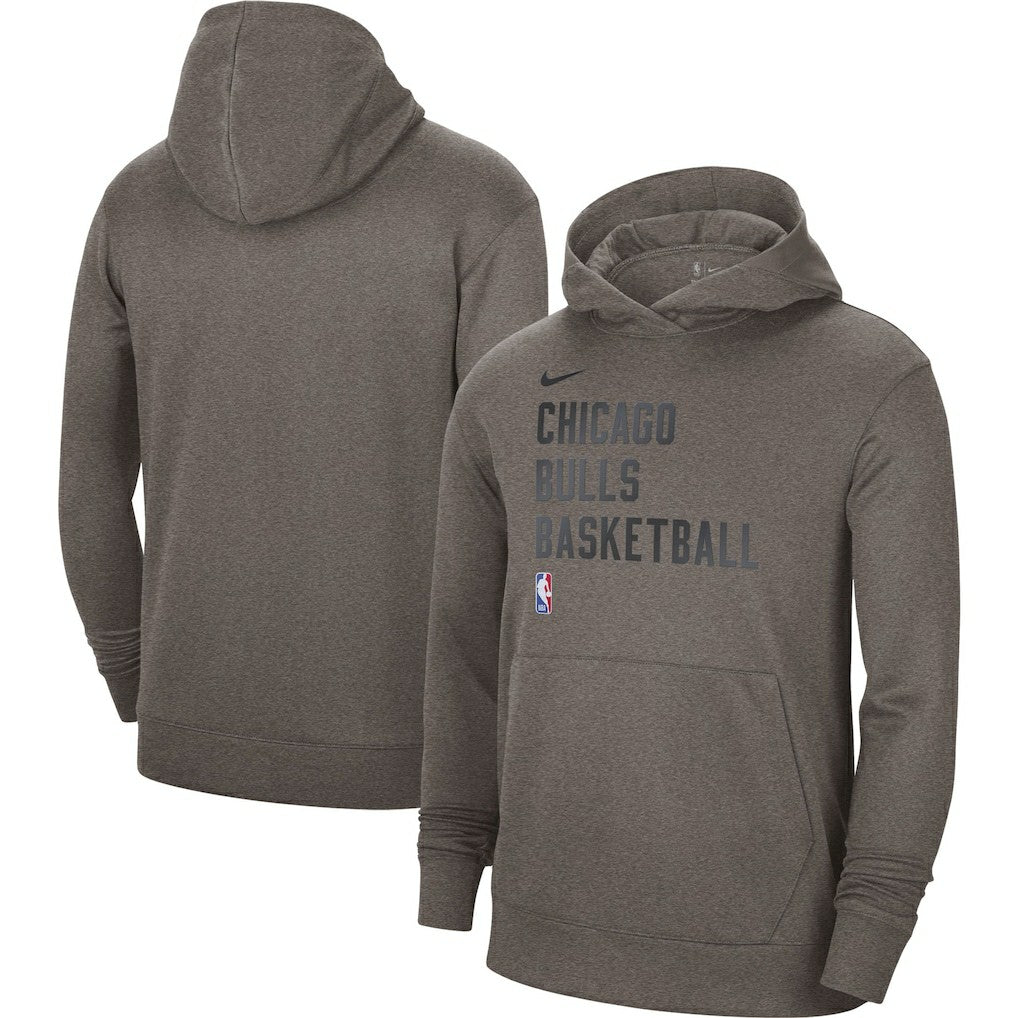 Nike Chicago Bulls Unisex 2023/24 Performance Spotlight On-Court Practice Pullover Hoodie Olive