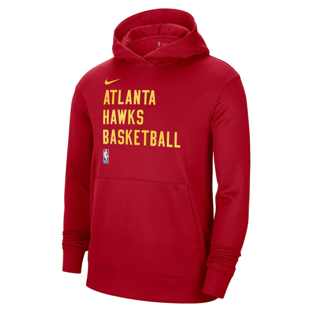 Nike Atlanta Hawks Unisex 2023/24 Performance Spotlight On-Court Practice Pullover Hoodie Red
