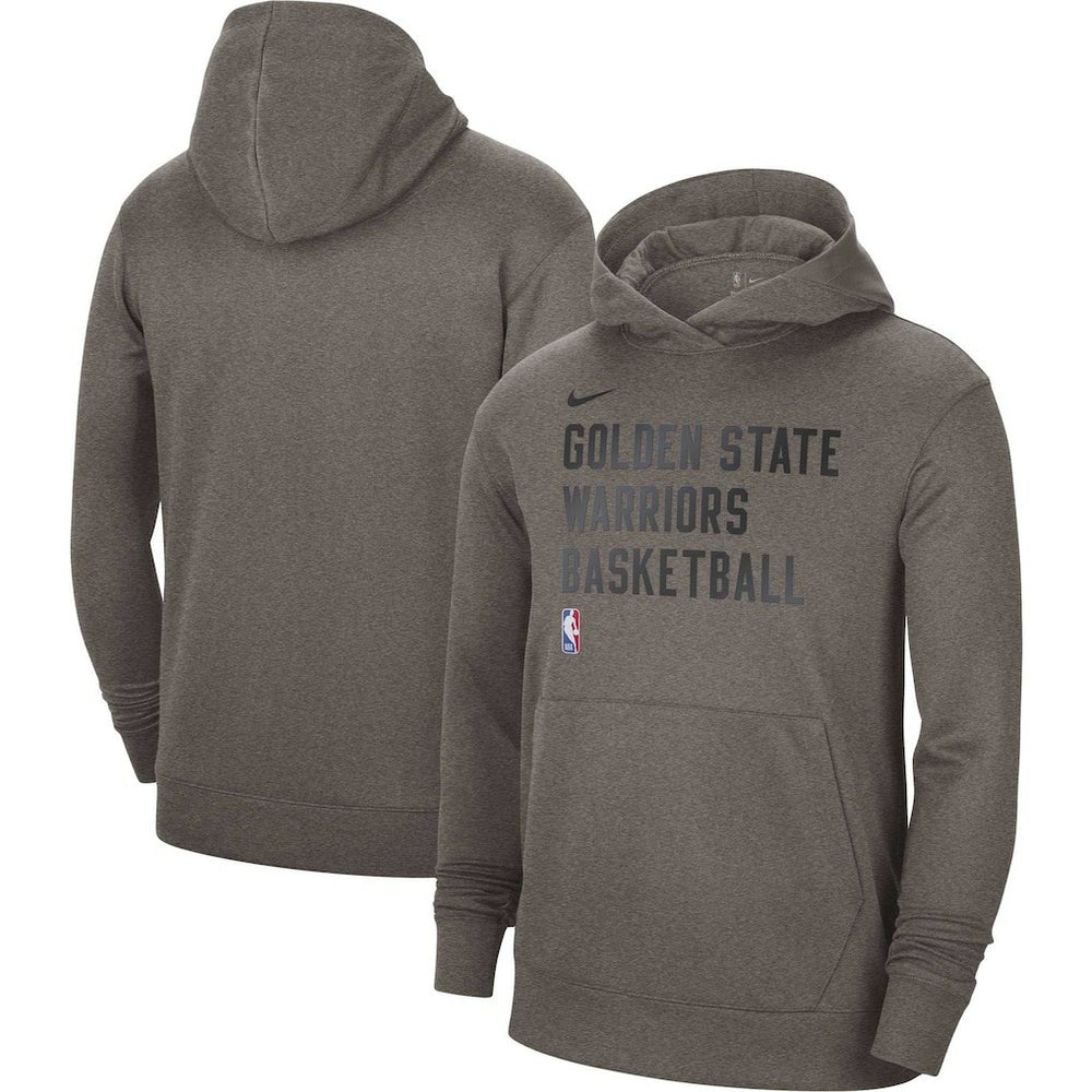 Nike Golden State Warriors Unisex 2023/24 Performance Spotlight On-Court Practice Pullover Hoodie Olive