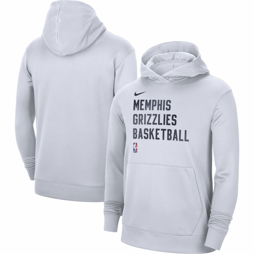 Nike Memphis Grizzlies Unisex 2023/24 Performance Spotlight On-Court Practice Pullover Hoodie White