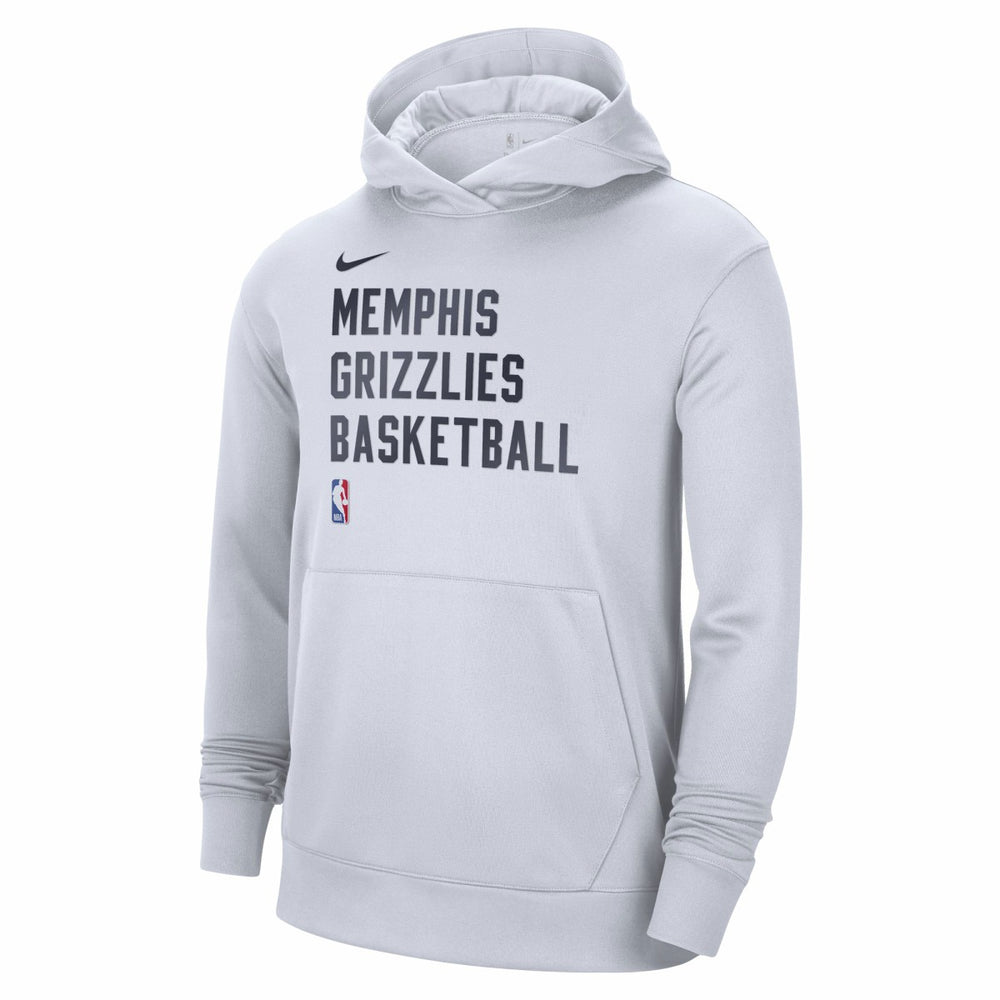 Nike Memphis Grizzlies Unisex 2023/24 Performance Spotlight On-Court Practice Pullover Hoodie White