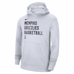 Nike Memphis Grizzlies Unisex 2023/24 Performance Spotlight On-Court Practice Pullover Hoodie White