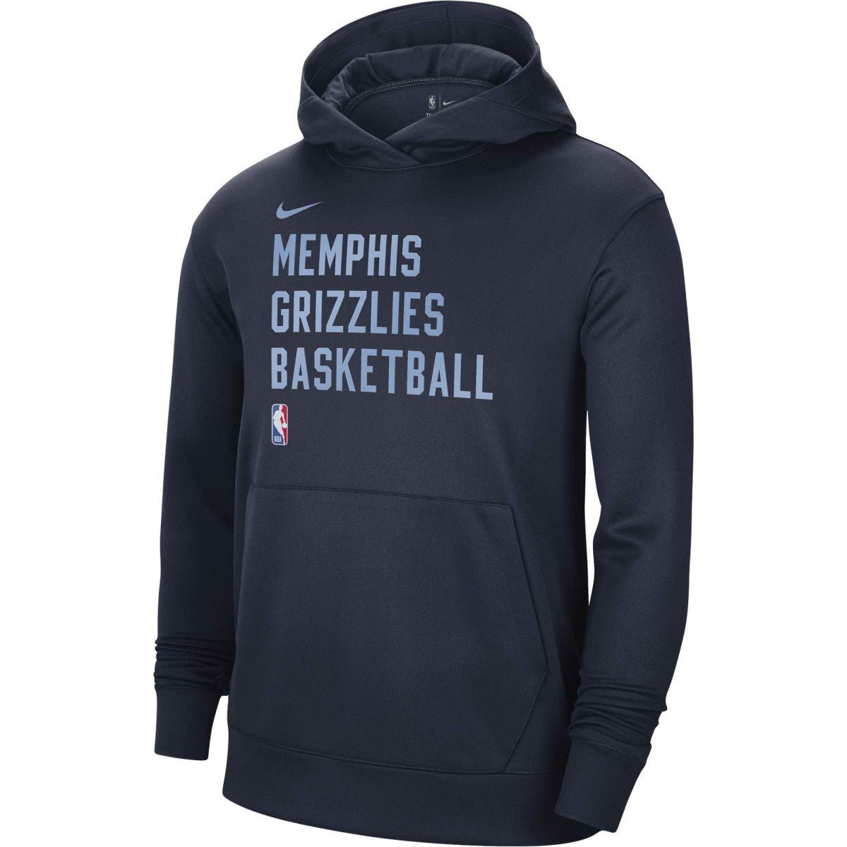 Nike Memphis Grizzlies Unisex 2023/24 Performance Spotlight On-Court Practice Pullover Hoodie Navy