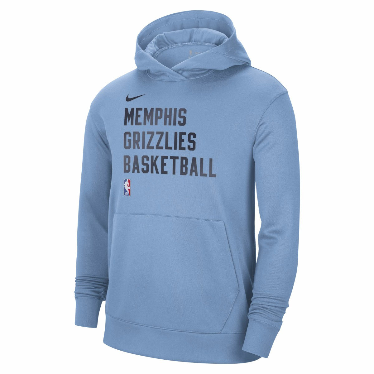 Nike Memphis Grizzlies Unisex 2023/24 Performance Spotlight On-Court Practice Pullover Hoodie Light Blue