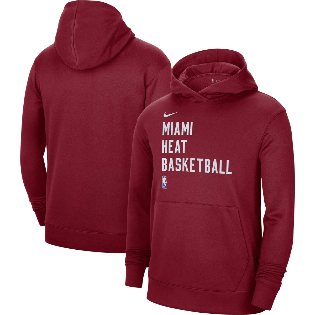 Nike Miami Heat Unisex 2023/24 Performance Spotlight On-Court Practice Pullover Hoodie Red