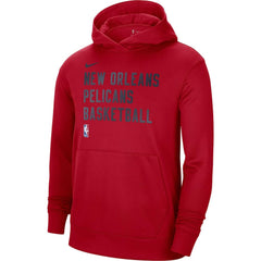Nike New Orleans Pelicans Unisex 2023/24 Performance Spotlight On-Court Practice Pullover Hoodie Red