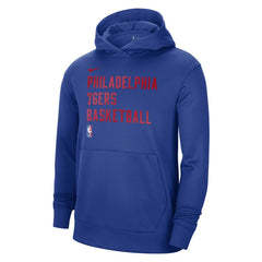 Nike Philadelphia 76ers Unisex 2023/24 Performance Spotlight On-Court Practice Pullover Hoodie Royal