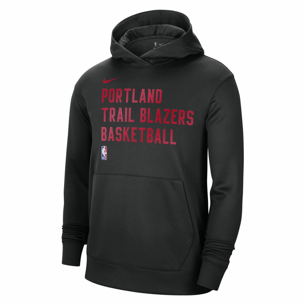 Nike Portland Trail Blazers Unisex 2023/24 Performance Spotlight On-Court Practice Pullover Hoodie Black
