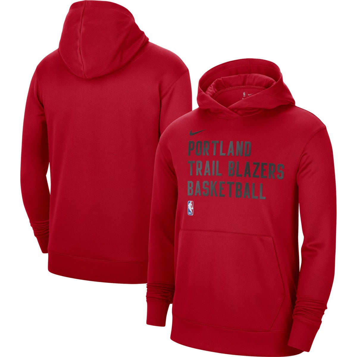 Nike Portland Trail Blazers Unisex 2023/24 Performance Spotlight On-Court Practice Pullover Hoodie Red