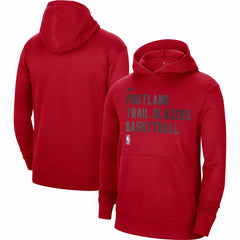 Nike Portland Trail Blazers Unisex 2023/24 Performance Spotlight On-Court Practice Pullover Hoodie Red