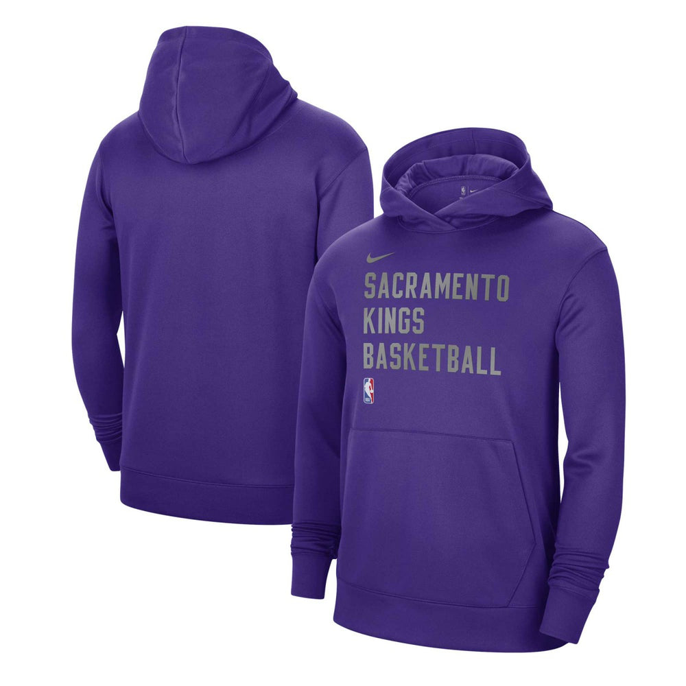 Nike Sacramento Kings Unisex 2023/24 Performance Spotlight On-Court Practice Pullover Hoodie Purple