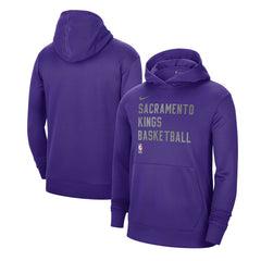 Nike Sacramento Kings Unisex 2023/24 Performance Spotlight On-Court Practice Pullover Hoodie Purple