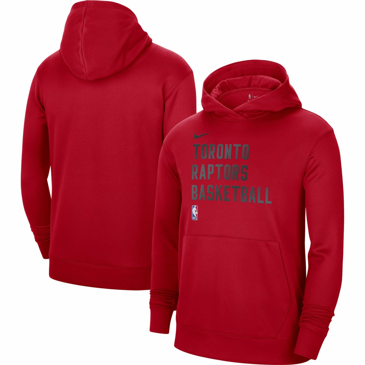 Nike Toronto Raptors Unisex 2023/24 Performance Spotlight On-Court Practice Pullover Hoodie Red
