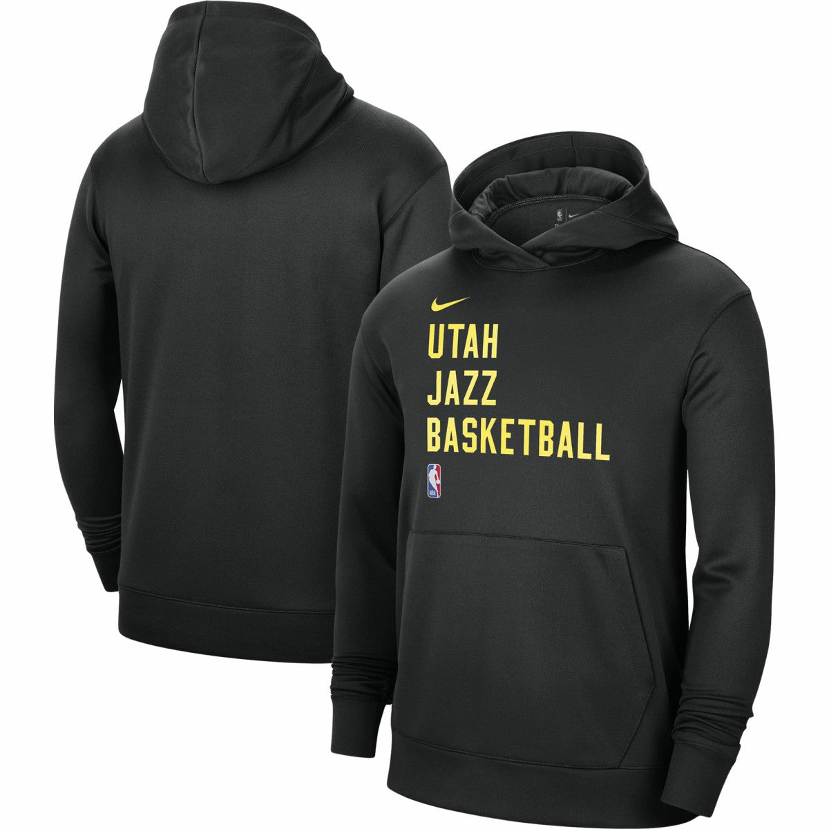 Nike Utah Jazz Unisex 2023/24 Performance Spotlight On-Court Practice Pullover Hoodie Black