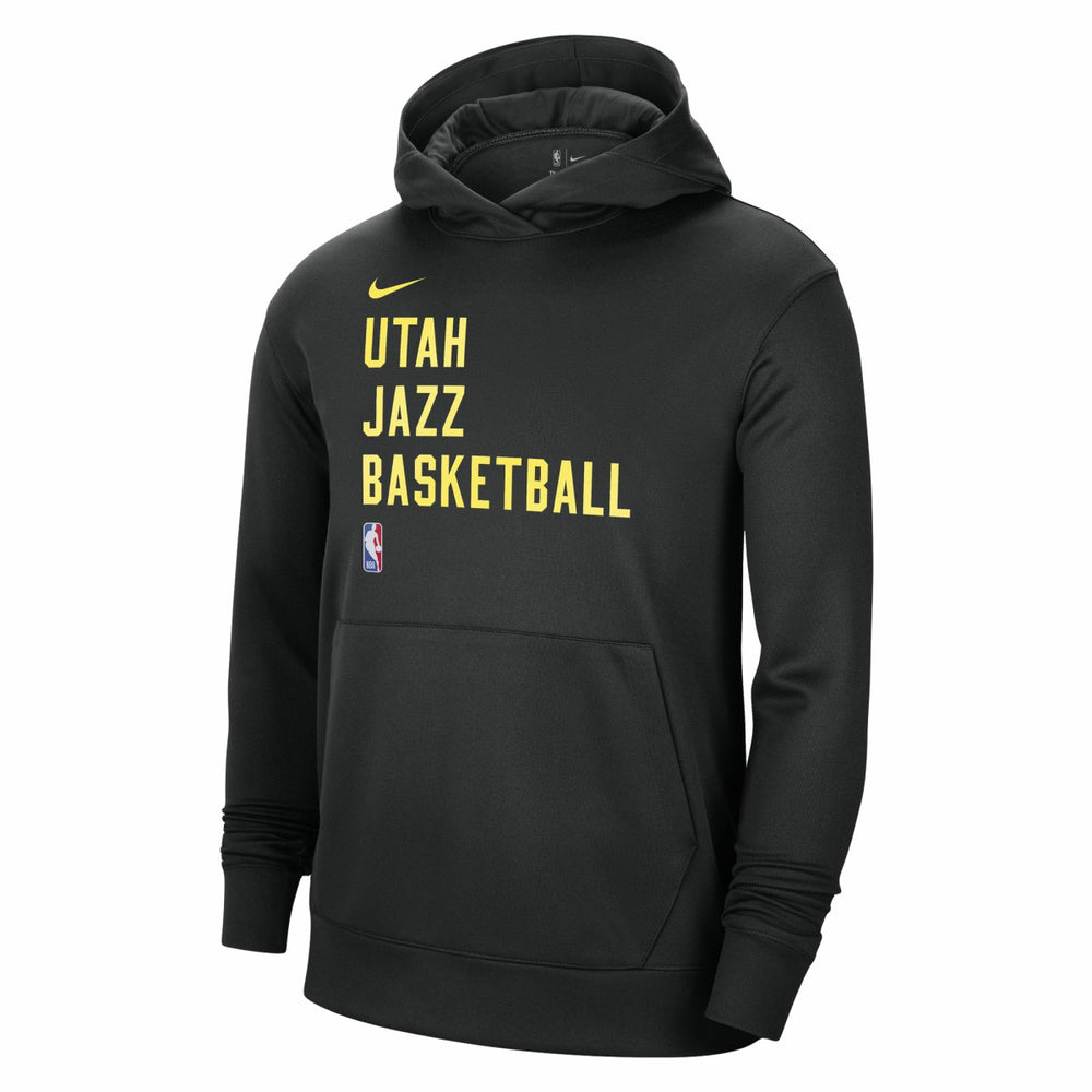 Nike Utah Jazz Unisex 2023/24 Performance Spotlight On-Court Practice Pullover Hoodie Black