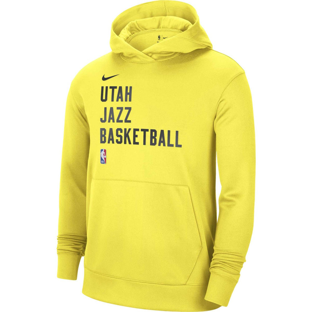 Nike Utah Jazz Unisex 2023/24 Performance Spotlight On-Court Practice Pullover Hoodie Yellow