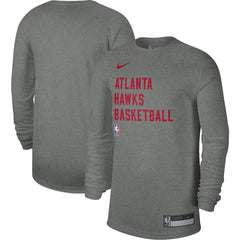 Nike Atlanta Hawks Unisex 2023/24 Legend On-Court Practice Performance Long Sleeve T-Shirt Heather Gray