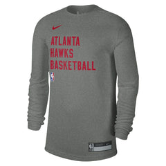 Nike Atlanta Hawks Unisex 2023/24 Legend On-Court Practice Performance Long Sleeve T-Shirt Heather Gray