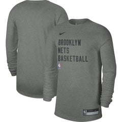 Nike Brooklyn Nets Unisex 2023/24 Legend On-Court Practice Long Sleeve T-Shirt Heather Gray