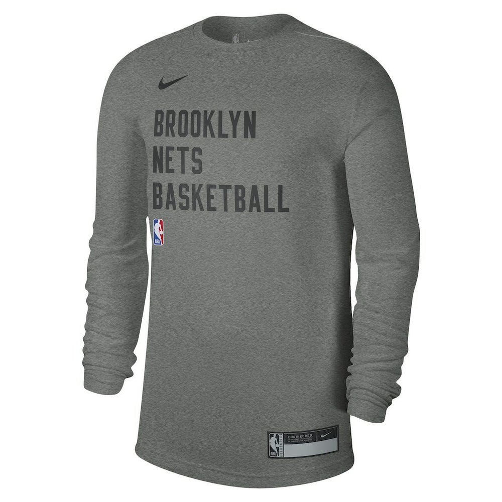 Nike Brooklyn Nets Unisex 2023/24 Legend On-Court Practice Long Sleeve T-Shirt Heather Gray