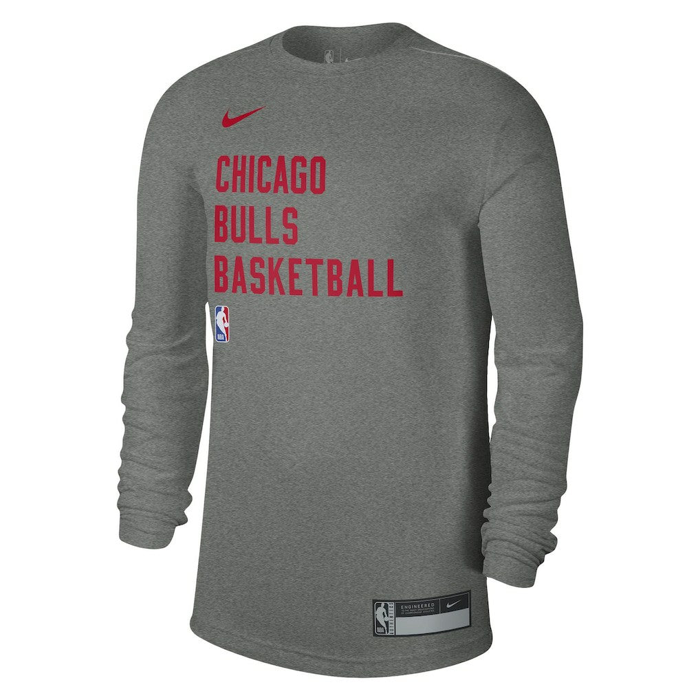 Nike Chicago Bulls Unisex 2023/24 Legend On-Court Practice Long Sleeve T-Shirt Heather Gray