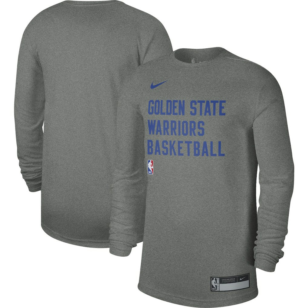 Nike Golden State Warriors Unisex 2023/24 Legend On-Court Practice Long Sleeve T-Shirt Heather Gray