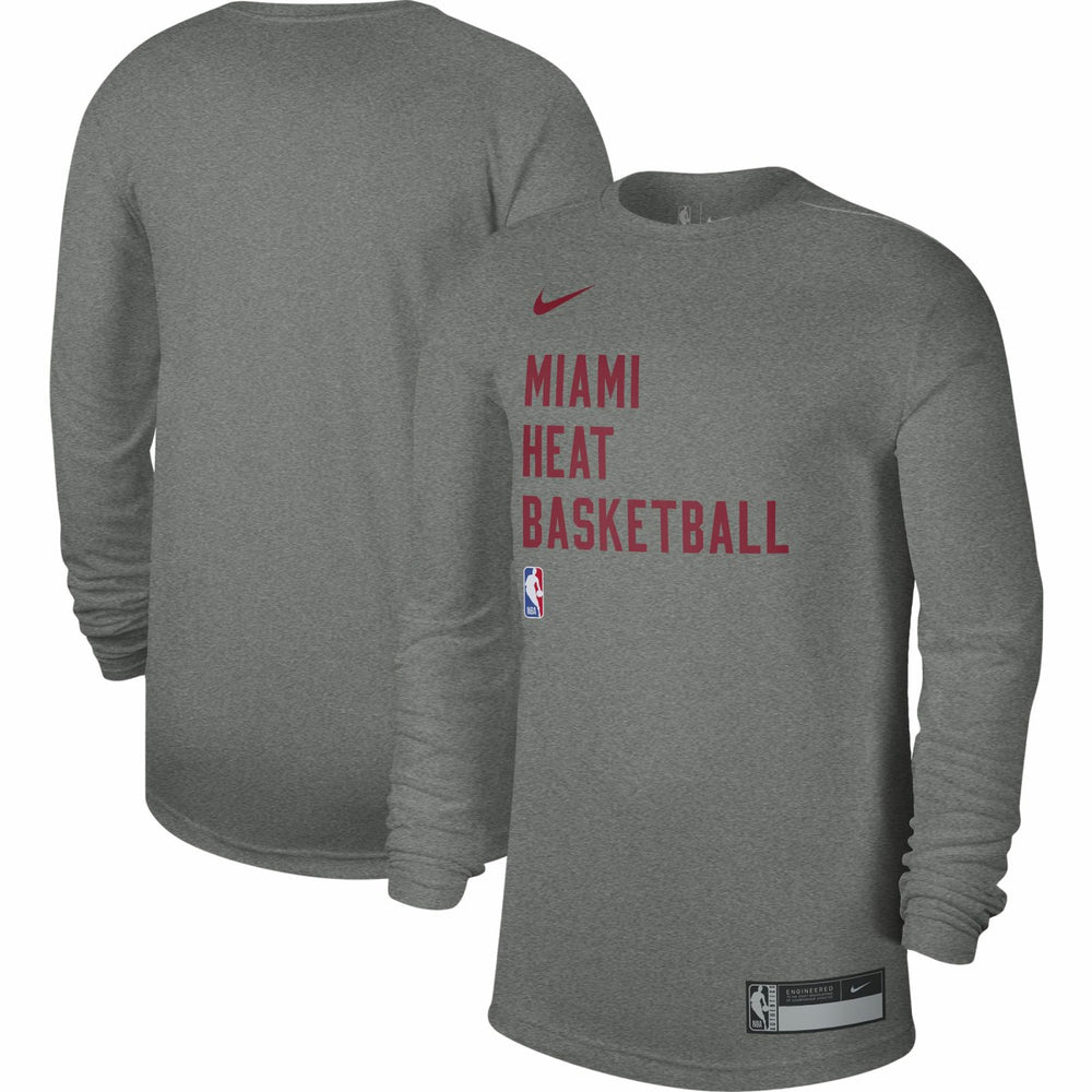 Nike Miami Heat Unisex 2023/24 Legend On-Court Practice Long Sleeve T-Shirt Heather Gray