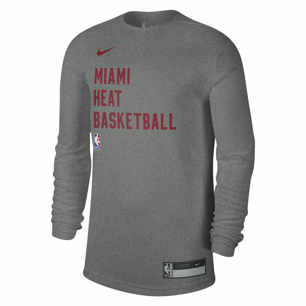 Nike Miami Heat Unisex 2023/24 Legend On-Court Practice Long Sleeve T-Shirt Heather Gray