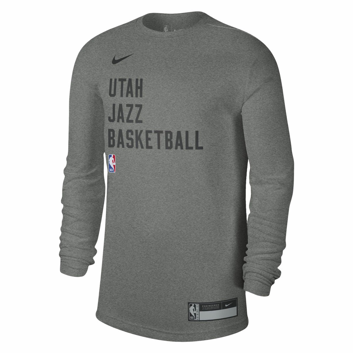 Nike Utah Jazz Unisex 2023/24 Legend On-Court Practice Long Sleeve T-Shirt Heather Gray