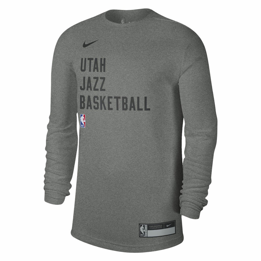 Nike Utah Jazz Unisex 2023/24 Legend On-Court Practice Long Sleeve T-Shirt Heather Gray