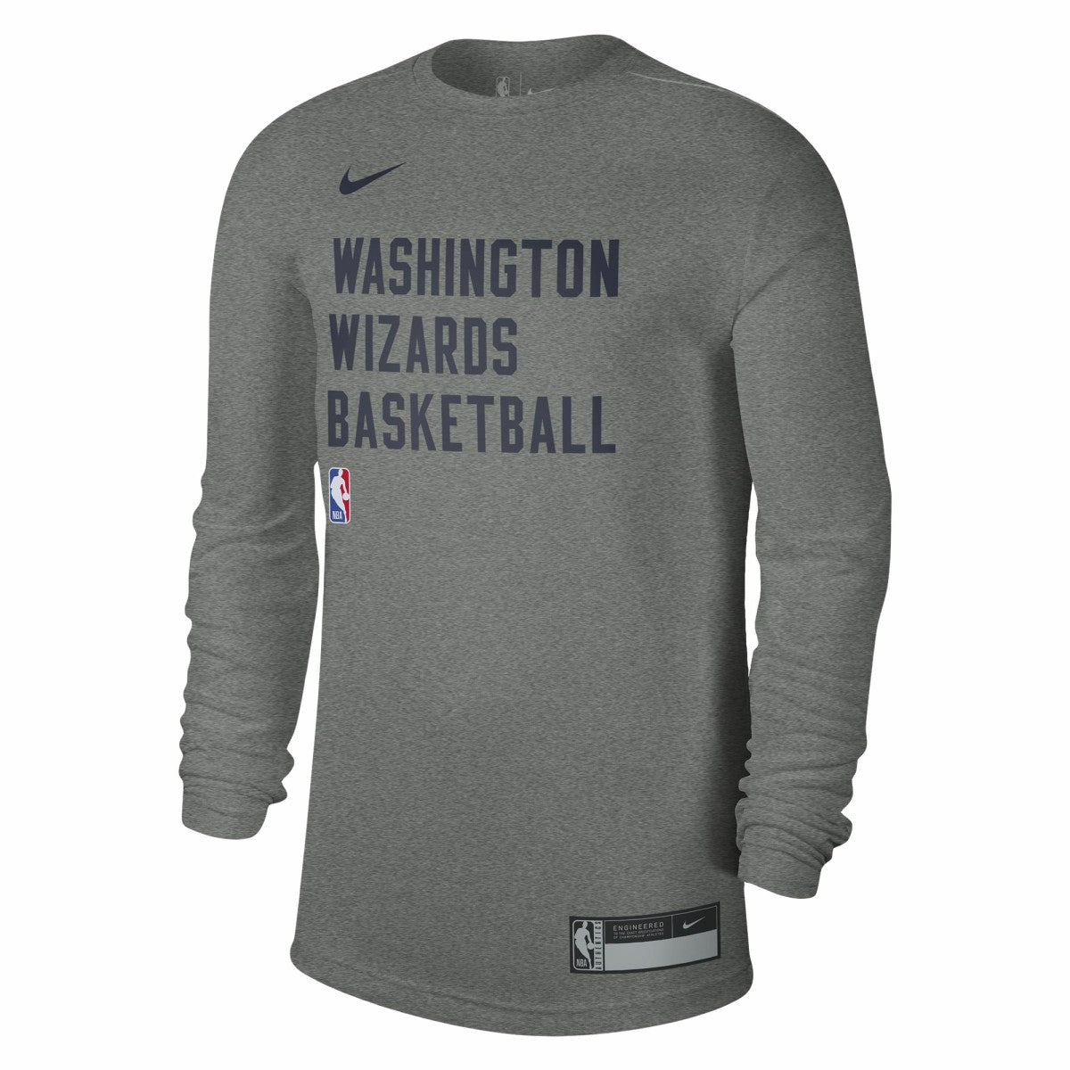 Nike Washington Wizards Unisex 2023/24 Legend On-Court Practice Long Sleeve T-Shirt Heather Gray
