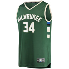 Fanatics Giannis Antetokounmpo Milwaukee Bucks Big & Tall Fast Break Player Jersey Hunter Green Icon Edition