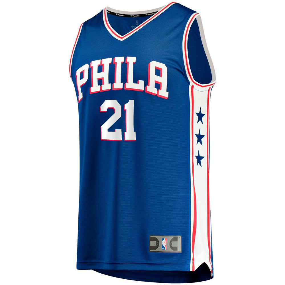 Fanatics Joel Embiid Philadelphia 76ers Big & Tall Fast Break Player Jersey Royal Icon Edition