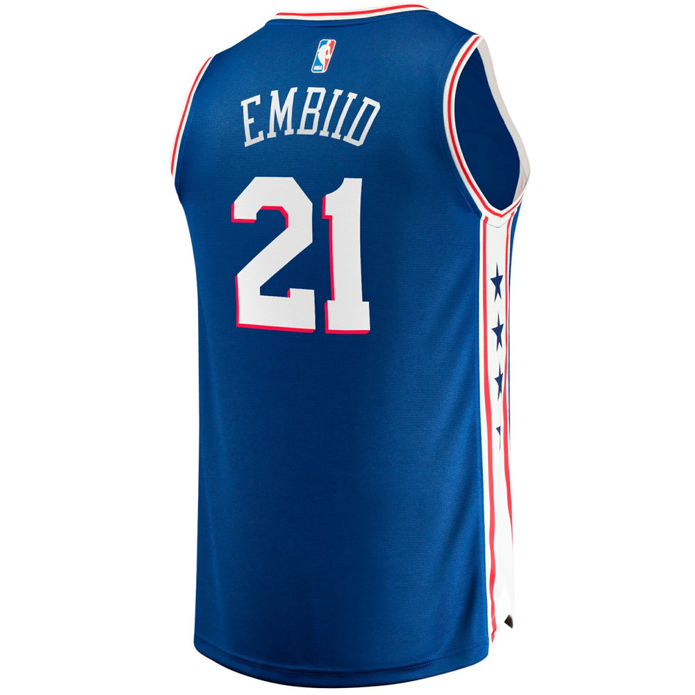 Fanatics Joel Embiid Philadelphia 76ers Big & Tall Fast Break Player Jersey Royal Icon Edition